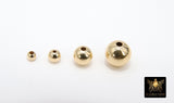 Genuine 14 K Gold Filled Beads, Smooth Seamless Gold Round Beads # 776, High Quality 2