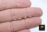 14 K Gold Filled Round Ball Connectors, 3 or 4 mm Genuine 14 20 Gold Ball Links # 2160, Round Gold Ball for Jewelry