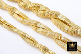 Gold Flat Spacer Beads, 20- 280 pcs Square Brushed Gold Metal Discs # 2990, Heishi Rondelle