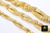 Gold Flat Spacer Beads, 20- 280 pcs Square Brushed Gold Metal Discs #2990, Heishi Rondelle