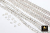 Silver Flat Spacer Beads, 20- 280 pcs Square Brushed Silver Metal Discs #3060, Heishi Rondelle