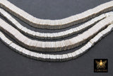 Silver Flat Spacer Beads, 20- 280 pcs Square Brushed Silver Metal Discs #3060, Heishi Rondelle