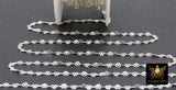 925 Sterling Silver Lacey Heart Chains, 3 mm Dainty Heart Shaped CH# 818, Unfinished Designer Jewelry Chain