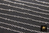 14 K Gold Filled Figure 8 Rolo Chains, 3.3 mm 925 Sterling Silver Oval Cable CH #703, Unfinished Dainty Chain CH #803