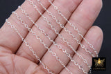 925 Sterling Silver Flat Chains, 3.3 Figure 8 Oval Cable Unfinished Dainty Chain CH# 803, By The Foot Jewelry Chain