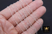 14 K Gold Filled Figure 8 Rolo Chains, 3.3 mm 925 Sterling Silver Oval Cable CH #703, Unfinished Dainty Chain CH #803