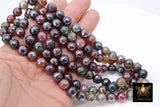 Electroplated Faceted Fuchsia Burgundy Agate Beads, Multi Colored Beads BS #236, sizes in 10 mm 14 inch FULL Strands