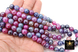 Electroplated Faceted Pink Lavender Agate Beads, Multi Colored Blue Purple Beads BS #241, sizes in 10 mm 14 inch FULL Strands