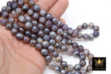 Electroplated Beige Agate Beads, Faceted Agate BS #240, Browns and Purple Beads