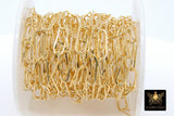 14 K Gold Filled Paperclip Chain, 16 x 5.5 mm, 14 20 Gold Unfinished Rectangle CH #748