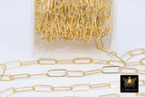 14 K Gold Filled Paperclip Chain, 16 x 5.5 mm, 14 20 Gold Unfinished Rectangle CH# 748