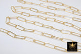 14 K Gold Filled Paperclip Chain, 16 x 5.5 mm, 14 20 Gold Unfinished Rectangle CH #748