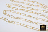 14 K Gold Filled Paperclip Chain, 16 x 5.5 mm, 14 20 Gold Unfinished Rectangle CH# 748