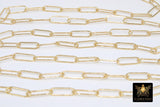 14 K Gold Filled Paperclip Chain, 16 x 5.5 mm, 14 20 Gold Unfinished Rectangle CH# 748