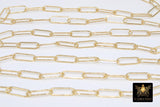 14 K Gold Filled Paperclip Chain, 16 x 5.5 mm, 14 20 Gold Unfinished Rectangle CH #748