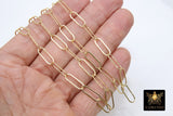 14 K Gold Filled Paperclip Chain, 16 x 5.5 mm, 14 20 Gold Unfinished Rectangle CH #748