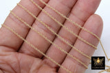 14 K Gold Filled Rope Jewelry Chain, 925 Sterling Silver CH# 811, USA Gold 1.8 mm,1.5 mm