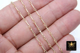 14 K Gold Filled Bar Jewelry Chains, 925 Sterling Silver Bars and Rolo CH #822, Unfinished Long and Short Chain