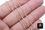 14 K Gold Filled Bar Jewelry Chains, 925 Sterling Silver Bars and Rolo CH# 822, Unfinished Long and Short Chain