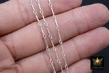 14 K Gold Filled Bar Jewelry Chains, 925 Sterling Silver Bars and Rolo CH# 822, Unfinished Long and Short Chain