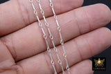 14 K Gold Filled Bar Jewelry Chains, 925 Sterling Silver Bars and Rolo CH #822, Unfinished Long and Short Chain