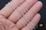 925 Sterling Silver Satellite Cable Chains, 14 K Gold Filled 2.1 mm Rondelle beads CH# 826, Unfinished 14 20 Hammered Flat Cable