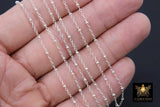 925 Sterling Silver Satellite Cable Chains, 14 K Gold Filled 2.1 mm Rondelle beads CH #826, Unfinished 14 20 Hammered Flat Cable