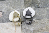 CZ Large Lobster Clasp, Micro Pave Rose Black Silver, Gold Double Sided Claw # 301