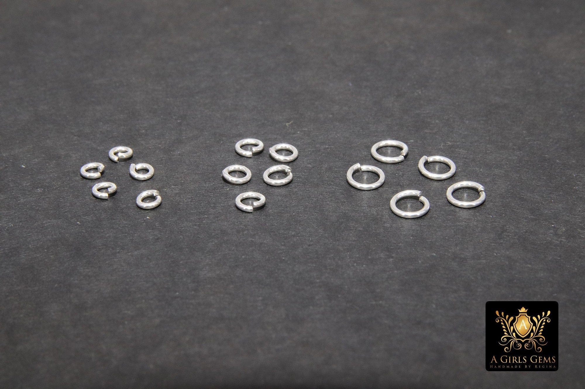 925 Sterling Silver Jump Rings, Open Snap Close Rings # 3294, 3.3 mm 4 mm 5 mm or 6 mm Strong