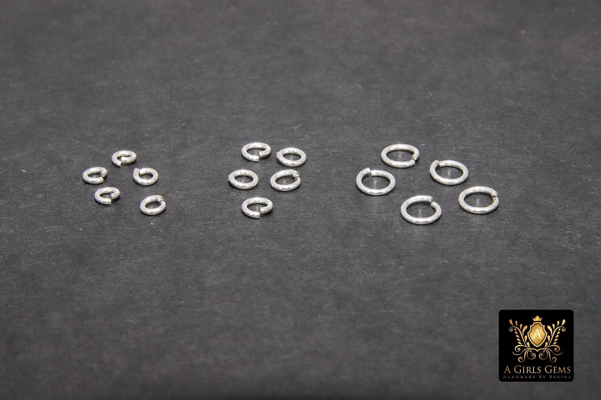 925 Sterling Silver Jump Rings, Open Snap Close Rings, 3.3 mm 4 mm 5 mm or 6 mm Strong