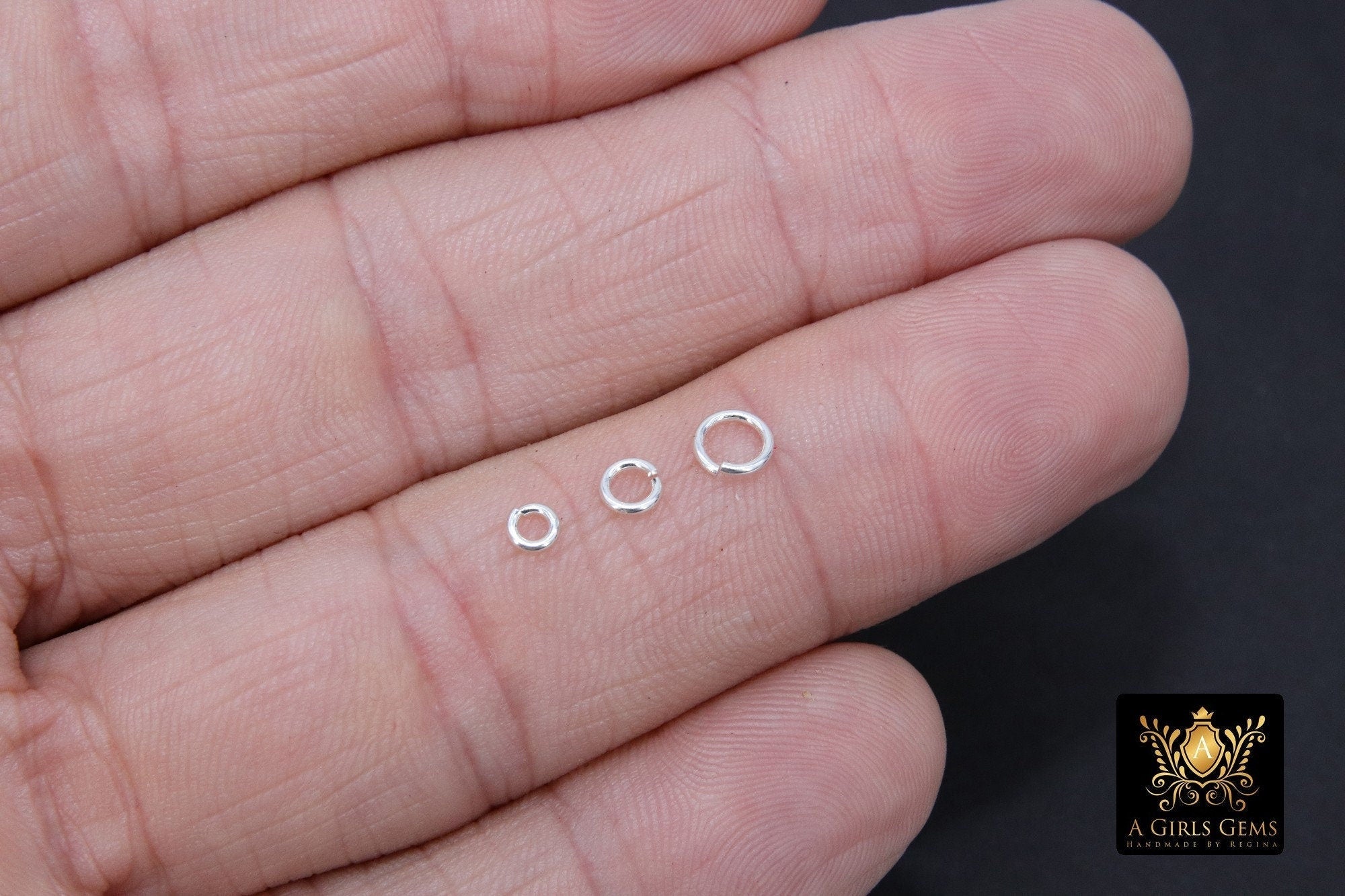 925 Sterling Silver Jump Rings, Open Snap Close Rings # 3294, 3.3 mm 4 mm 5 mm or 6 mm Strong