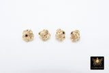 Genuine 14 K Gold Filled Bicone Nugget Beads #567, 8 mm Textured Round Gold Beads, Necklace and Bracelet Jewelry Findings