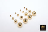 Genuine 14 K Gold Filled Beads, Smooth Seamless Gold Round Beads #776, High Quality 2