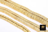 Gold Flat Spacer Beads, 20- 280 pcs Square Brushed Gold Metal Discs #2990, Heishi Rondelle