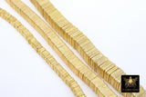 Gold Flat Spacer Beads, 20- 280 pcs Square Brushed Gold Metal Discs #2990, Heishi Rondelle