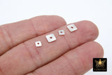 Silver Flat Spacer Beads, 20- 280 pcs Square Brushed Silver Metal Discs #3060, Heishi Rondelle