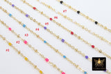 Enamel Bead Satellite Gold Bead Chains