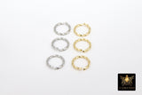 Stainless Steel Gold Jump Rings, 10 mm Open Twisted Silver Rings #858, Large Textured 16 Gauge