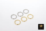 Stainless Steel Gold Jump Rings, 10 mm Open Twisted Silver Rings #858, Large Textured 16 Gauge