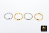 Stainless Steel Gold Jump Rings, Smooth 13 mm Open Silver Rings #413, Large Strong 15 Gauge