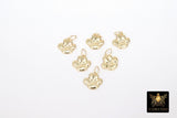 14 K Gold Filled Tiger Paw Charm, 10 mm Gold Animal Charm #818, Dog Paw Charms