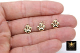 14 K Gold Filled Tiger Paw Charm, 10 mm Gold Animal Charm #818, Dog Paw Charms