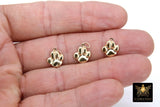14 K Gold Filled Tiger Paw Charm, 10 mm Gold Animal Charm # 818, Dog Paw Charms