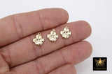 14 K Gold Filled Tiger Paw Charm, 10 mm Gold Animal Charm # 818, Dog Paw Charms