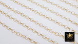 14 K Gold Filled Rolo Chains, 14 20 Unfinished By The Foot CH# 763, 3.3 mm Round Circle Rolo Jewelry Chain