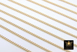 925 Sterling Silver Curb Chain, 2.7 mm 14 K Gold Filled Dainty Curb Chain CH# 831, Unfinished Cable Jewelry Chain