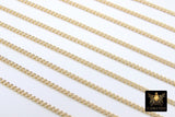 14 K Gold Filled Curb Chain, 2.7 mm 14 20 Gold Dainty Curb Chain CH# 732, 2.0 mm Unfinished Cable Jewelry Chain