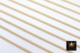 925 Sterling Silver Curb Chain, 2.7 mm 14 K Gold Filled Dainty Curb Chain CH# 831, Unfinished Cable Jewelry Chain
