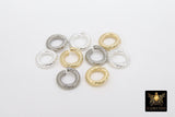 Stainless Steel Gold Jump Rings, 10 mm Open Twisted Bright Silver Ring #836, Large Textured 12 Gauge