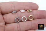 Stainless Steel Gold Jump Rings, 10 mm Open Twisted Bright Silver Ring #836, Large Textured 12 Gauge